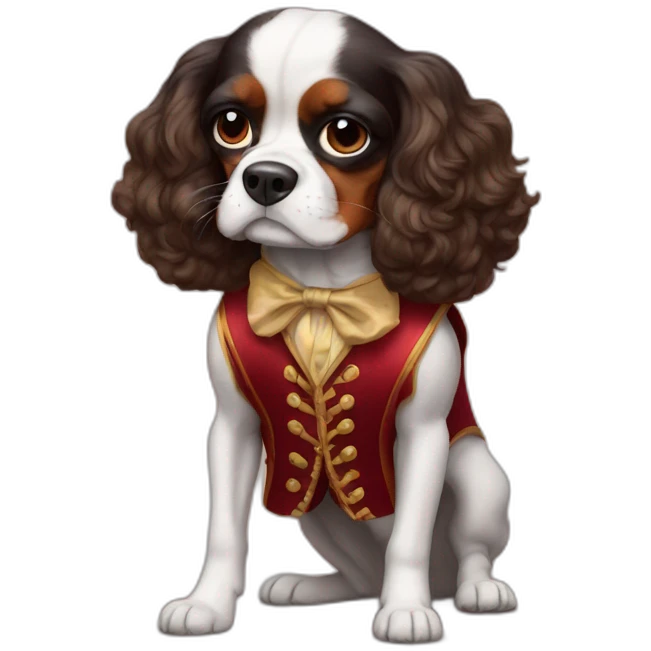cavalier dog as the greatest showman emoji