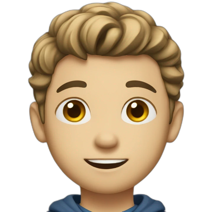 a white boy learning  emoji