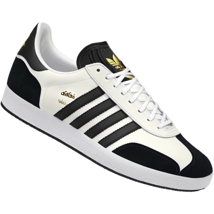 Adidas white stripes gazel emoji