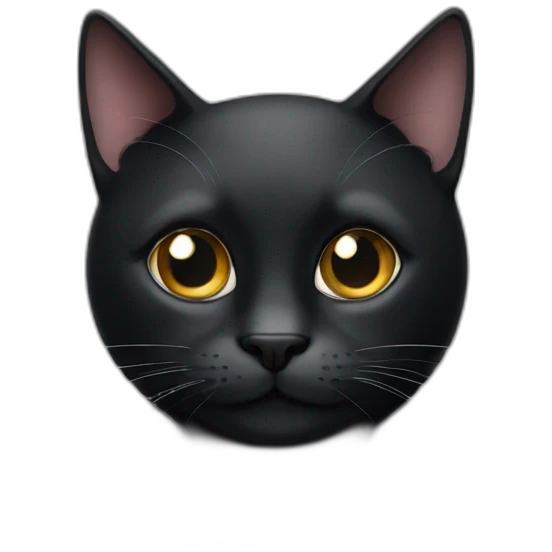 black cat with long nose emoji