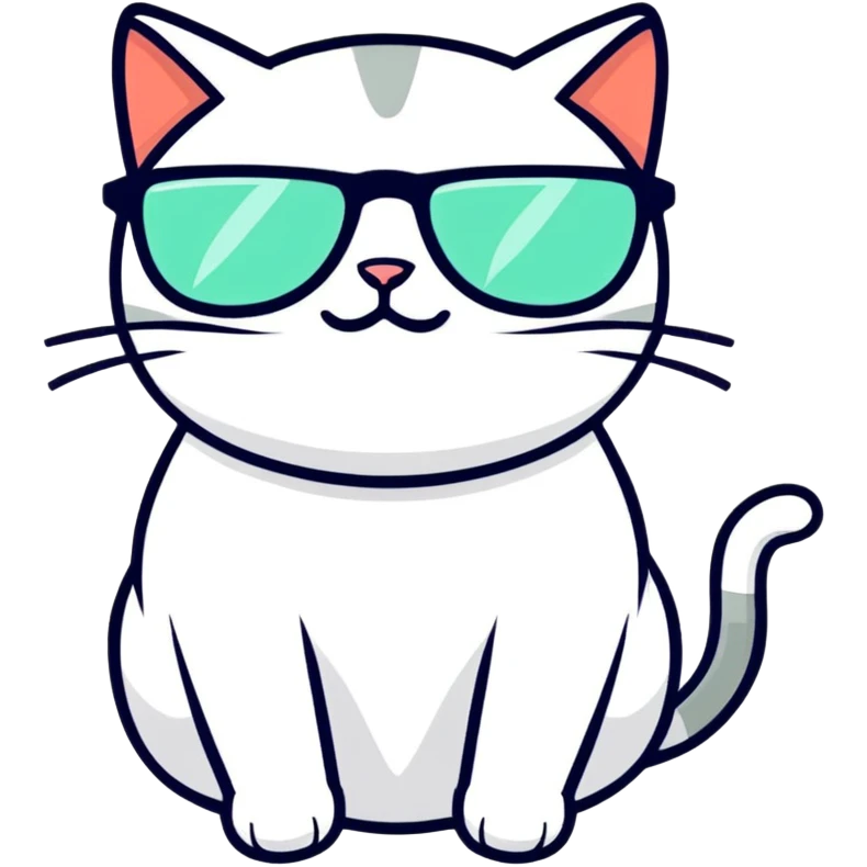 Cat with sunglasses emoji