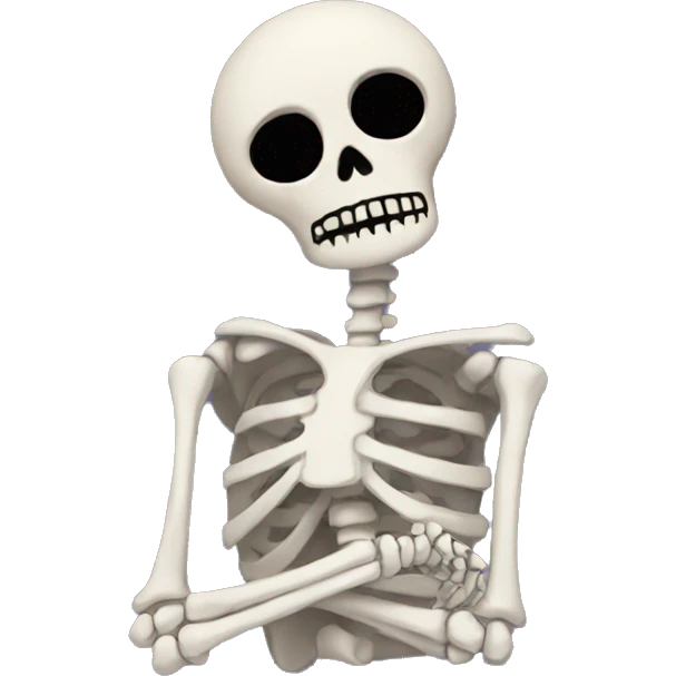 Sad skeleton  emoji
