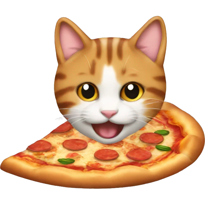 Catsea eat pizza emoji
