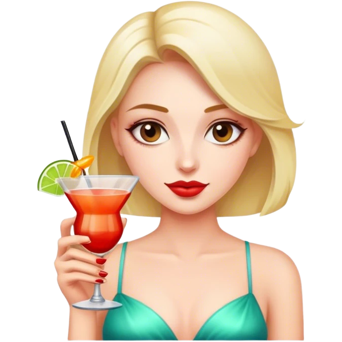 Lady with a cocktail  emoji