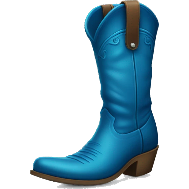 Cowboy boot in blue emoji