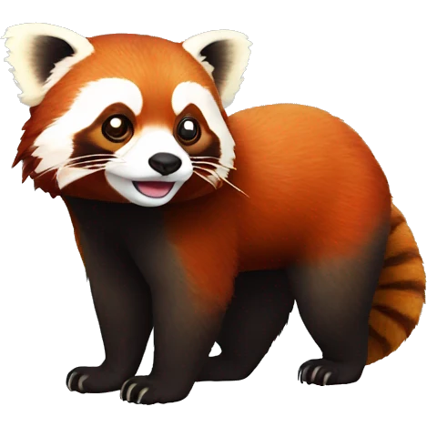 Red Panda with a beak full body emoji