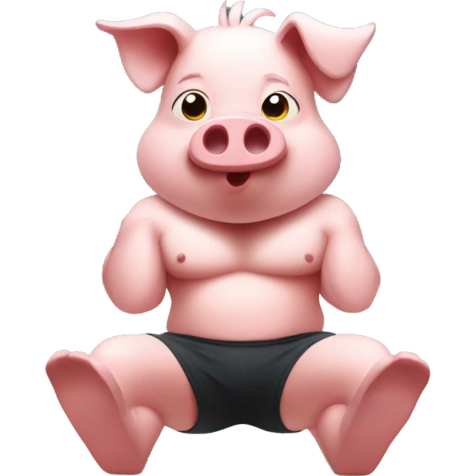 Pig in the gym emoji