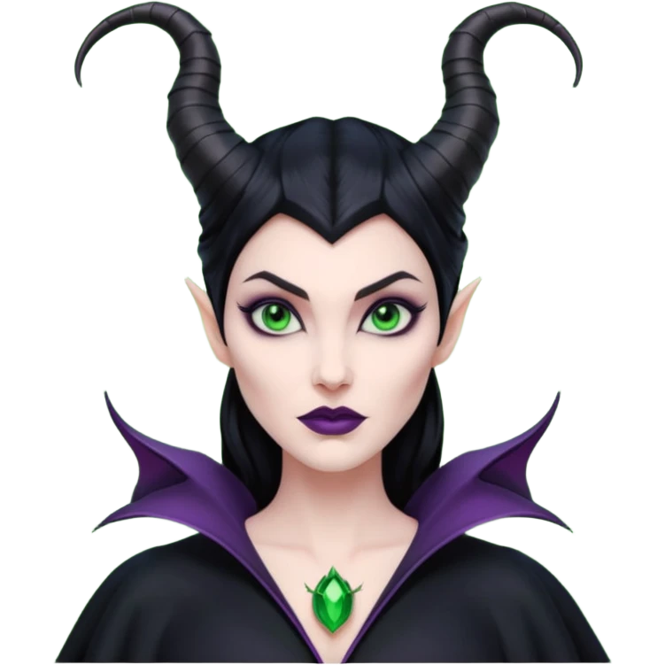 Maleficent villain with horns emoji