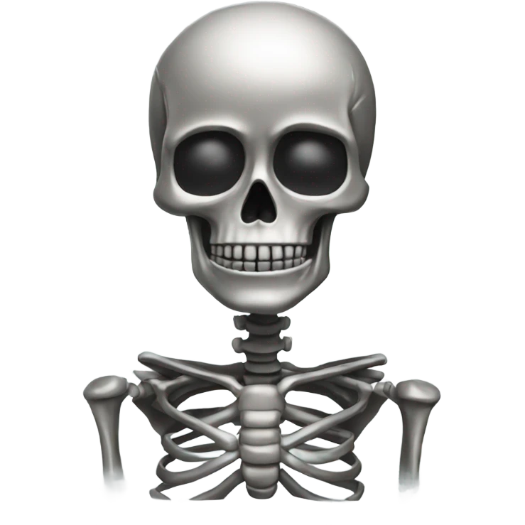 Skeleton made out of metal emoji