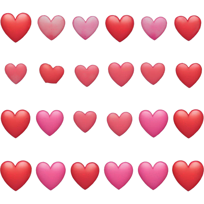 Un corazón mitad rojo mitad rosa emoji
