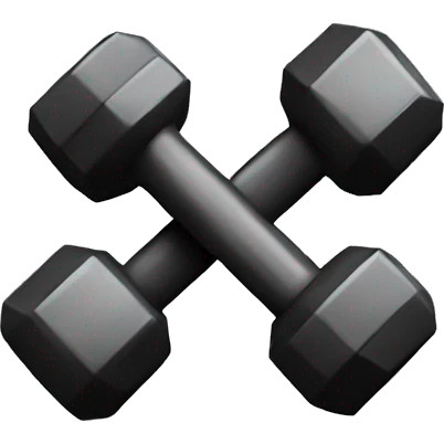 A smart dumbbell emoji