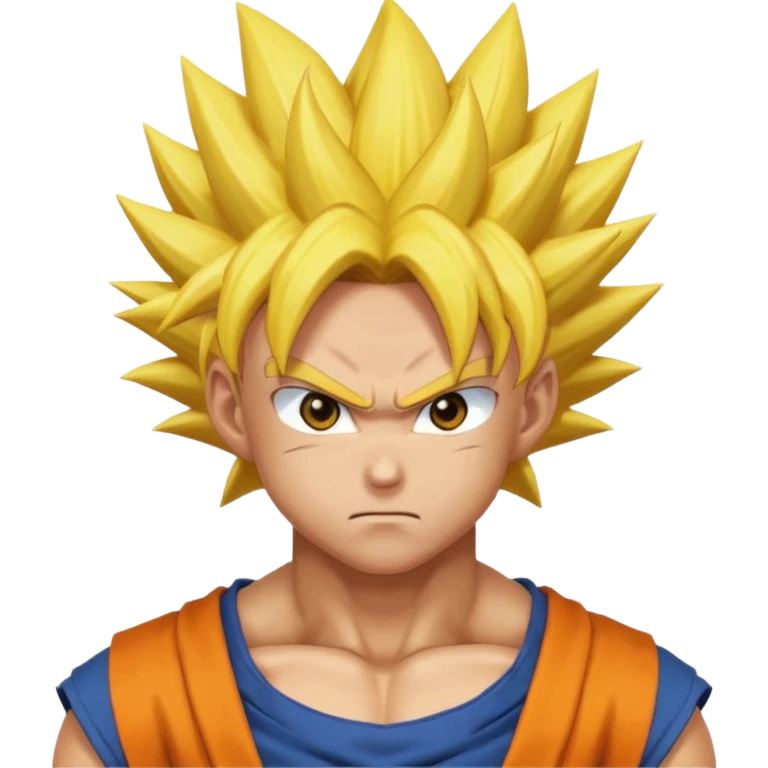 Goku's transformation with yellow hair emoji emoji