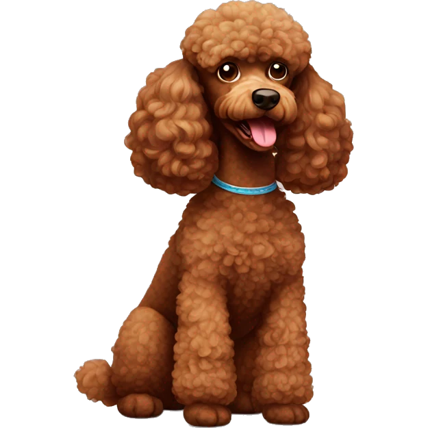 Brown poodle dog emoji