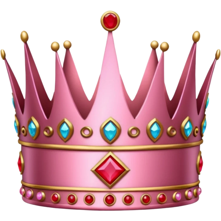 pink crown with red gems emoji