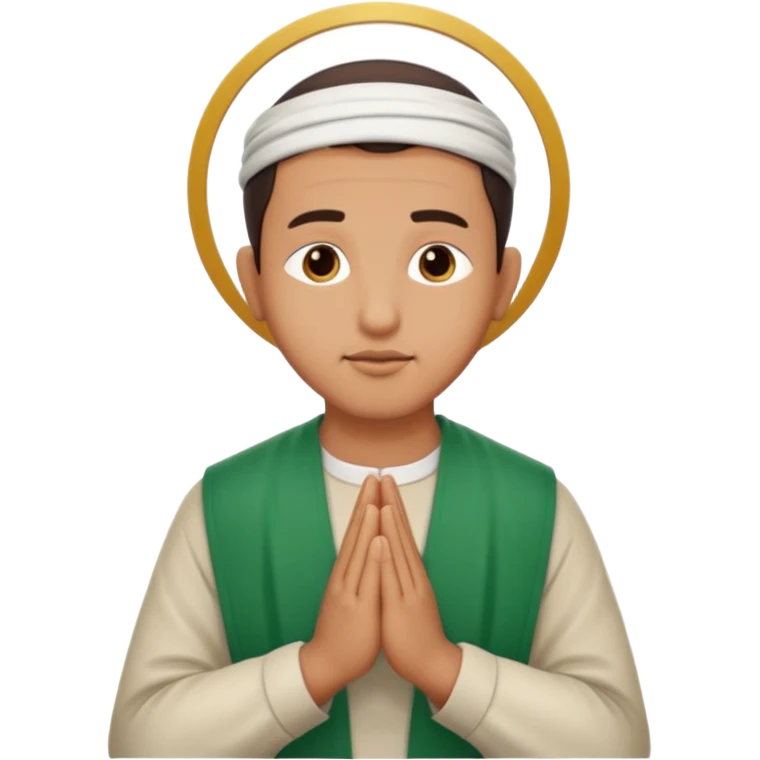 an Algerian man praying,  emoji
