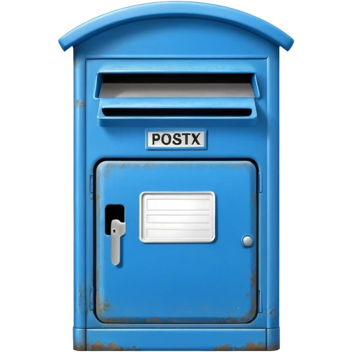 empty open blue postbox emoji