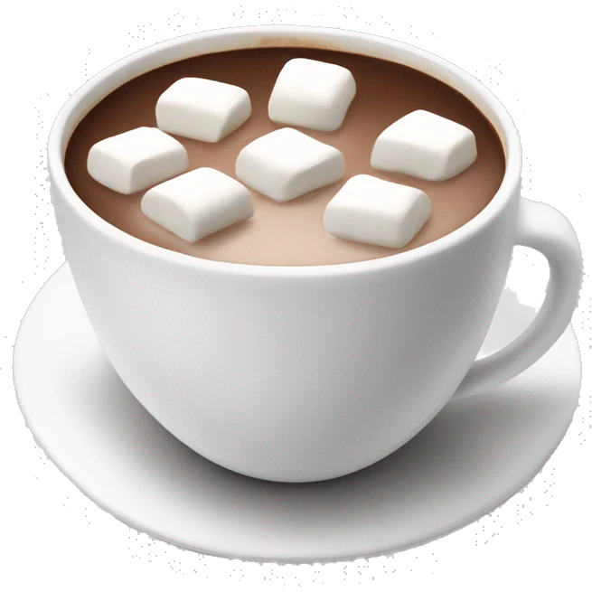 Hot chocolate with marshmallows  emoji