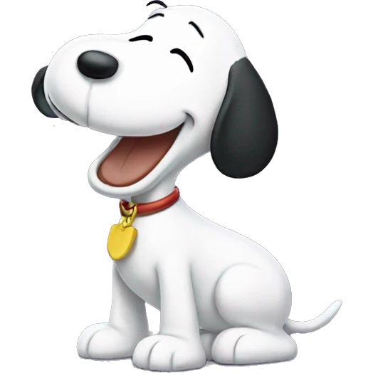 snoopy laughing emoji
