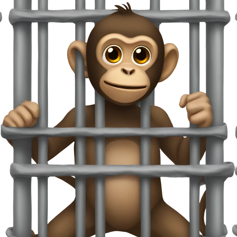 Monkey in jail emoji