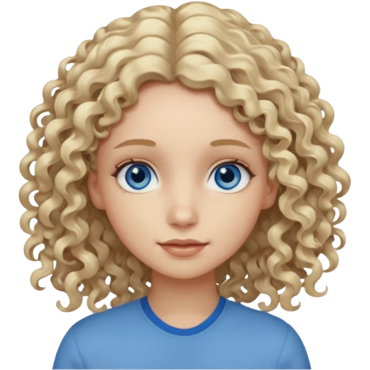 Curly blond blue eyes. Long hair cool beige blond. Longer hair beige ash blonde. emoji