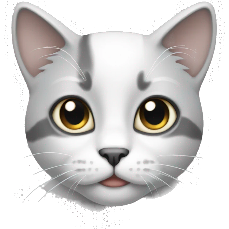 cat white and grey emoji