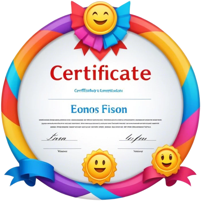 certificate baris emoji