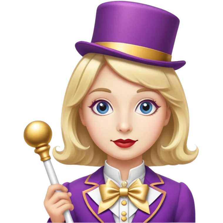 Majorette one baton theme Wili wonka style emoji
