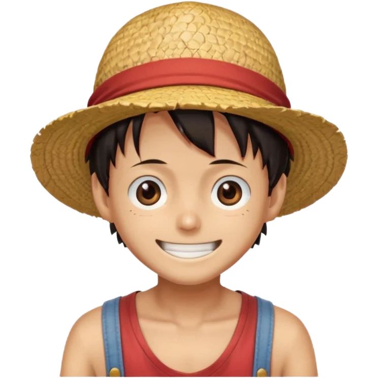 Luffy smiling animie style emoji