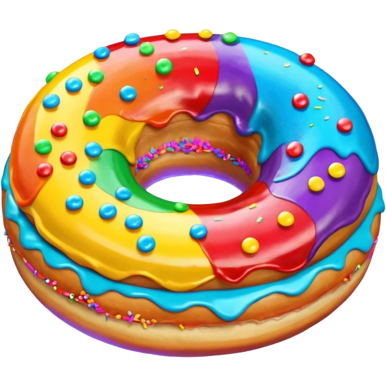 amazing rainbow donut emoji