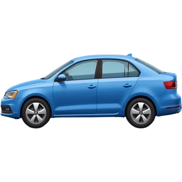 A **simple emoji-style icon** of a **blue multipocket folder**, clean and minimal, with **layered inner tabs**, subtle shading, and a **small blue Volkswagen Jetta car symbol** on the front.
 emoji