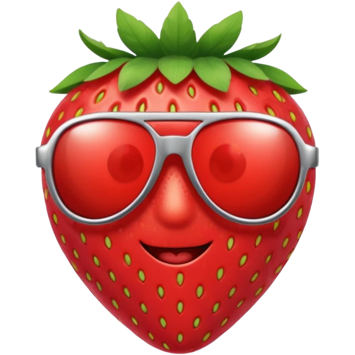 Fruit with Sunglasses, strawberry emoji