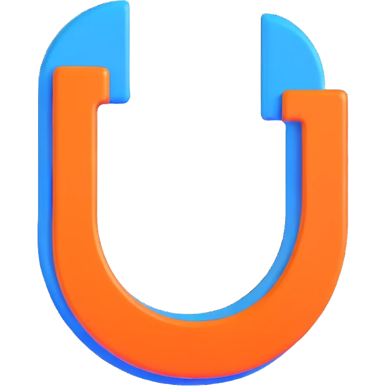 blue horseshoe magnet emoji