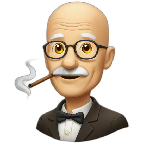 Old Bald man with a cigar emoji