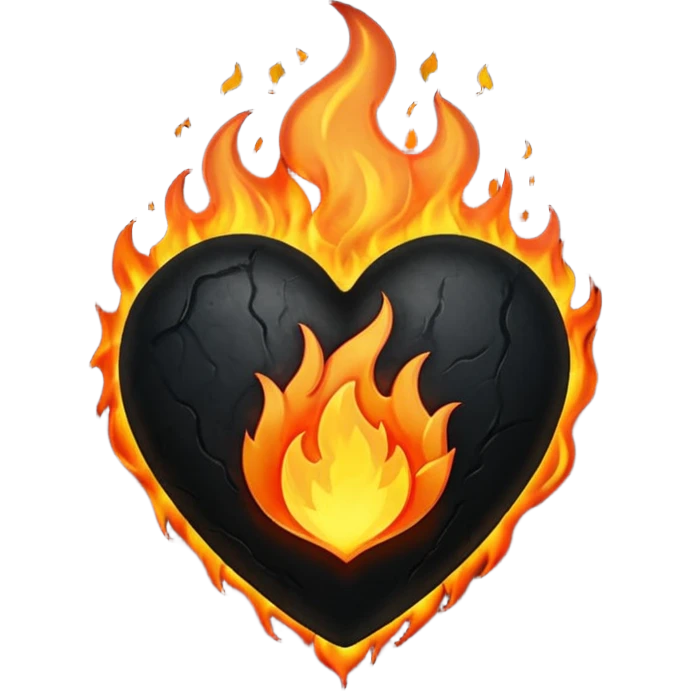 black heart on fire emoji
