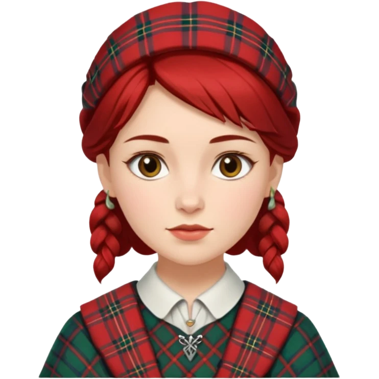 female with scottish attaire emoji
