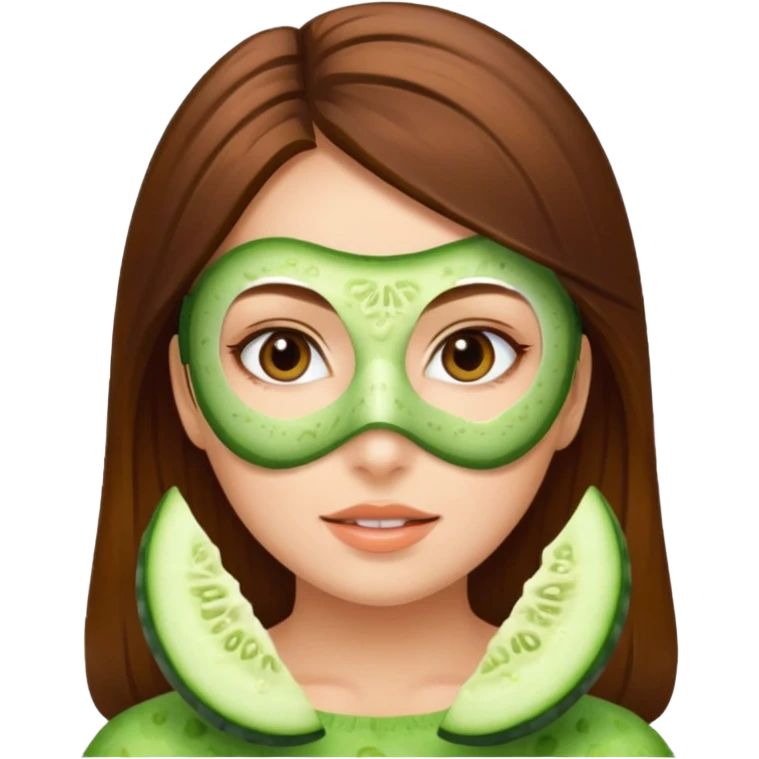 face mask cucumber girl emoji