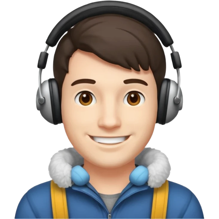 man wearing earmuff emoji