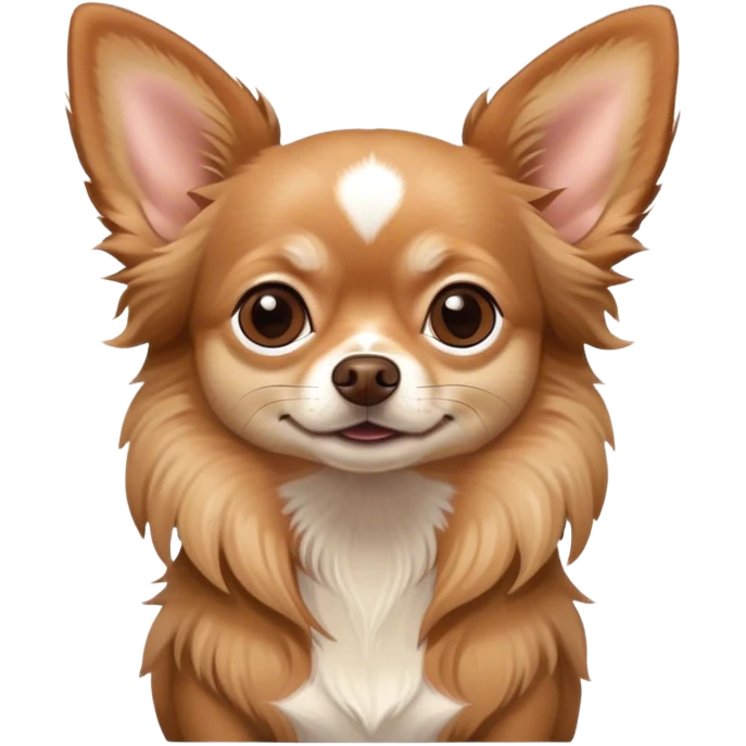 Brown longhair chihuahua  emoji