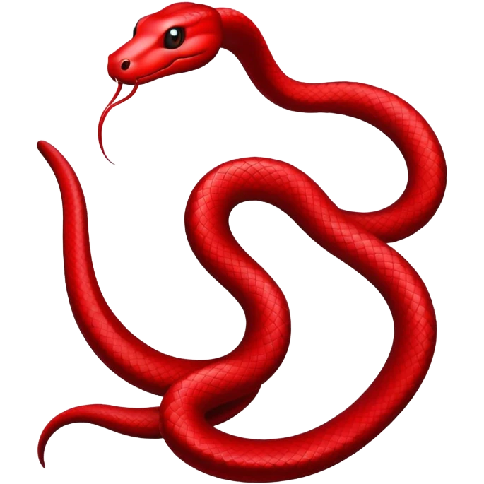 a snake but red emoji
