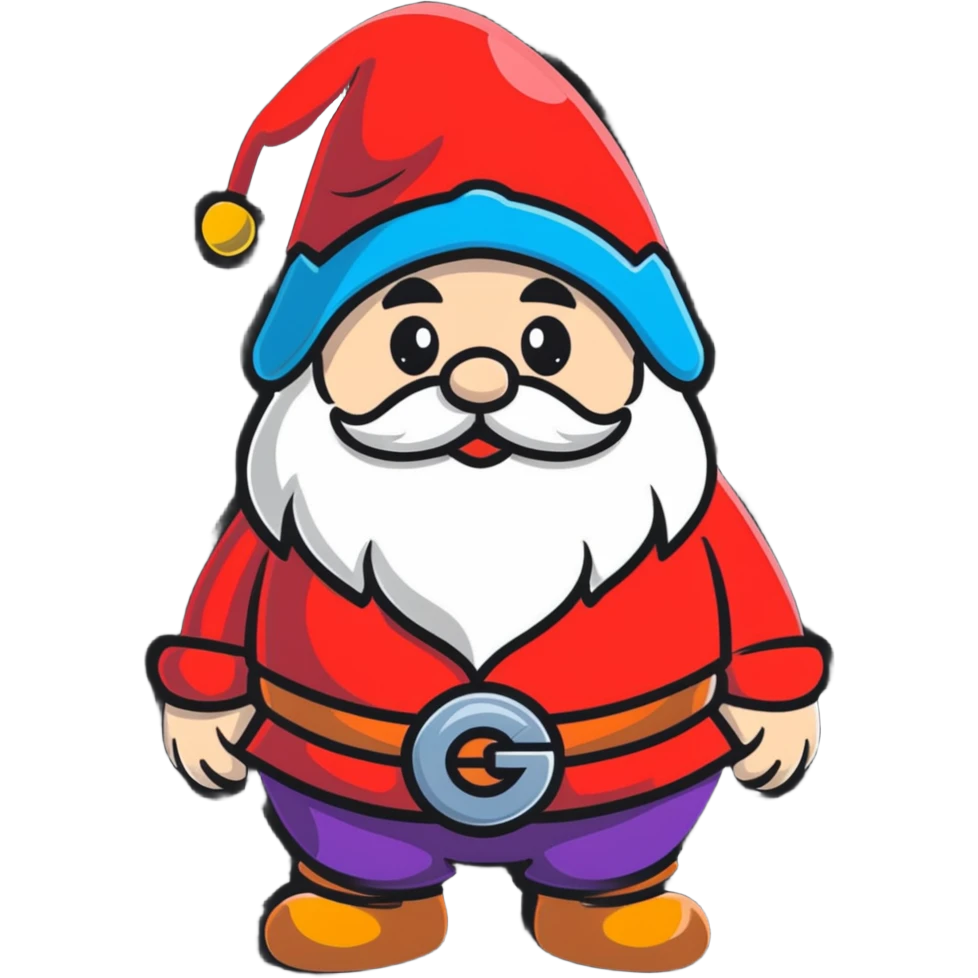 A cartoonish big gnome with exaggerated features emoji