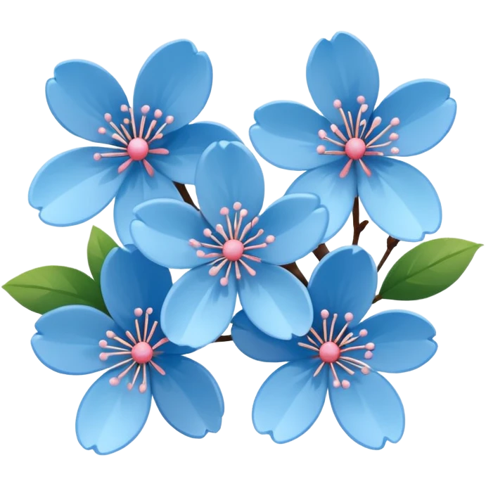 blue cherry blossom emoji