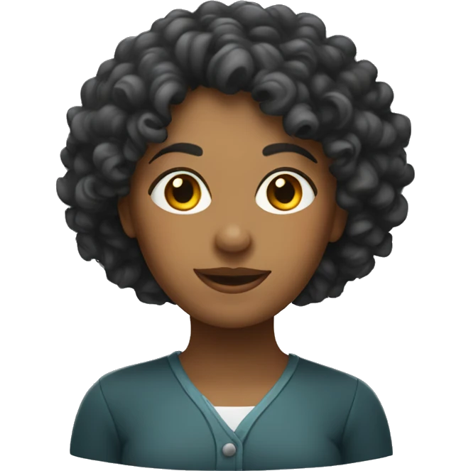 curly woman teache emoji