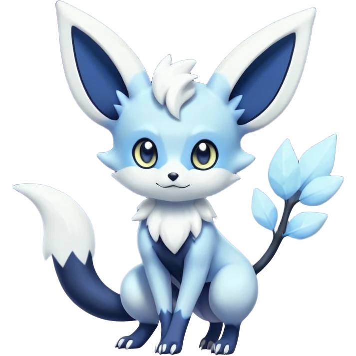 Shiny snowy pastel Nebulae Noibat-Meowstic-Umbreon-Fakémon-hybrid-creature (full body)  emoji