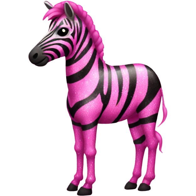 Pink sparkly zebra  emoji