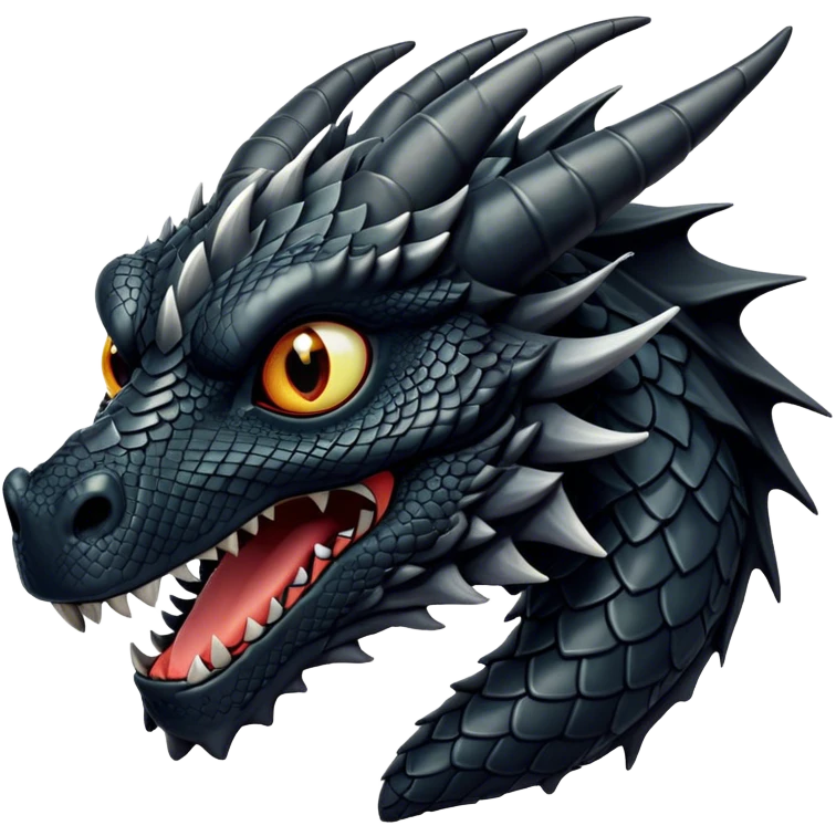  black dragon face emoji