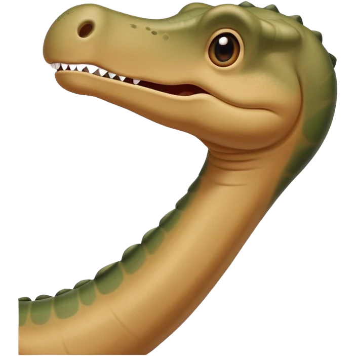 humorous phallic-shaped diplodocus neck emoji, no text emoji