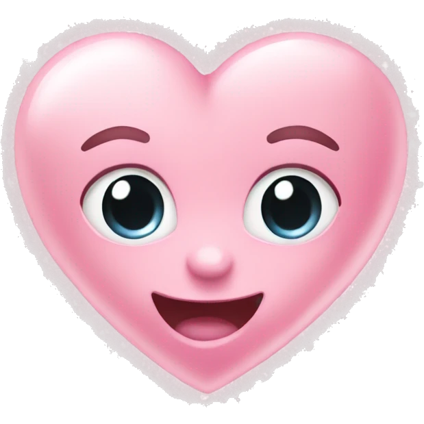 Baby pink heart with white sparkles  emoji