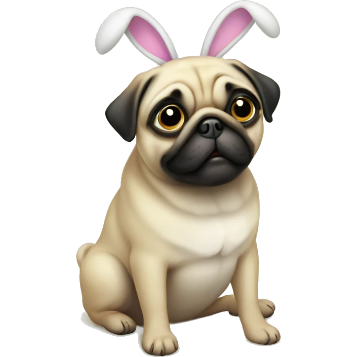 Easter pug emoji