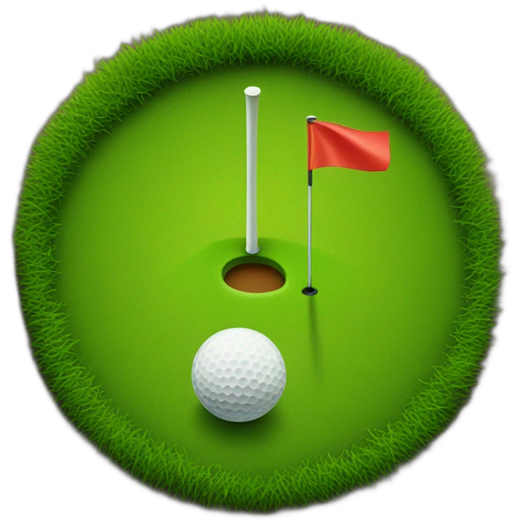 golf hole with flag emoji
