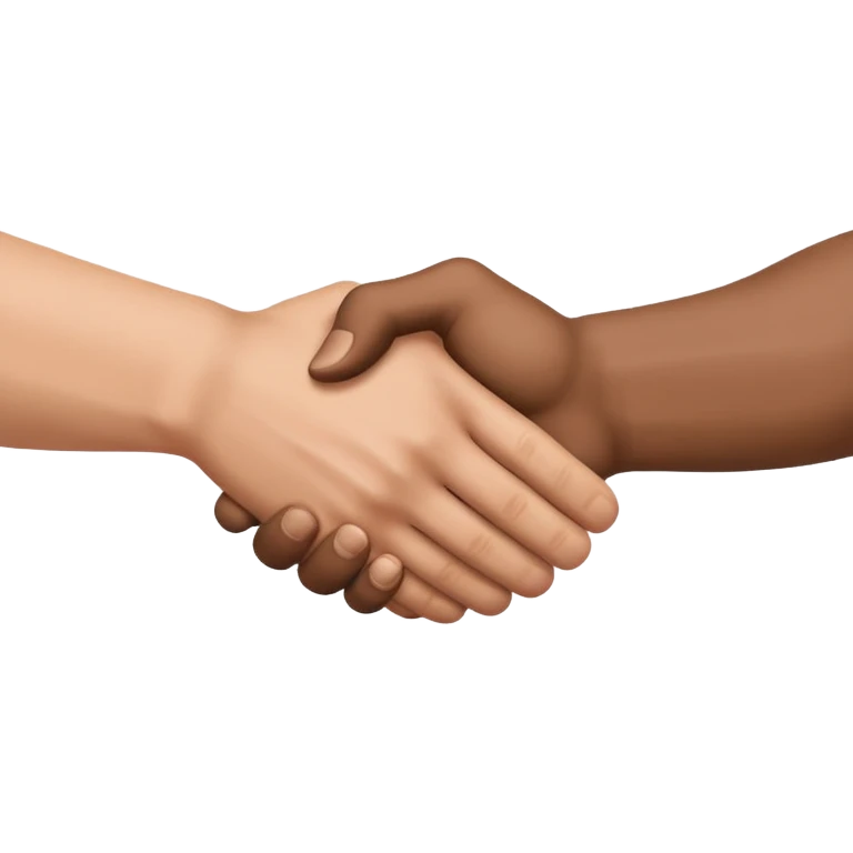 duo hand shake emoji